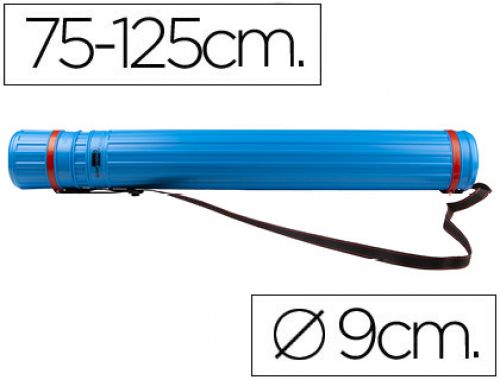 Tubo porta desenhos extensivel 125 cm azul , Liderpapel , 36138 , 8423473361386